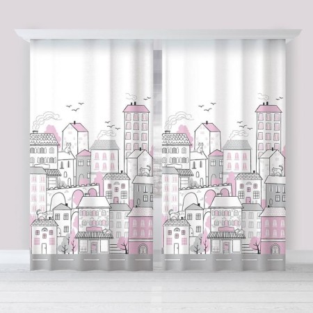 Set of curtains "Ethel" Sweet Home Rose 145*260 cm-2 pcs, 100% p/e, 140 g/m2-1