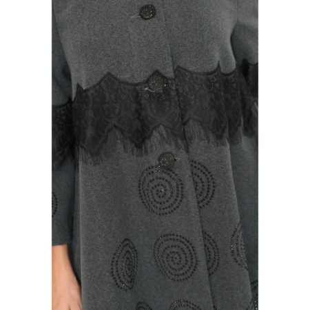 Cardigan female, size 48, gray color-3