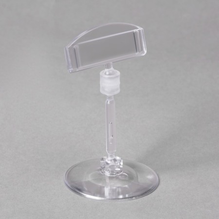 Caucasus holder on a round stand, plastic, leg 5 cm, h = 9 cm, color transparent color-3