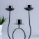 Climber "Trio" Metal for 3 candles, 17x18 cm, black