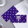Money envelope "Universal" yellow tone, purple background, 16.5x8 cm