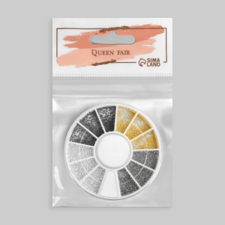 Decor broths, d = 0.8 mm, 12 cells, white/black/gold/silver color-4