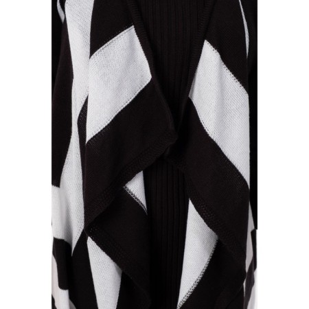 Cardigan female, size 44, black color, white-4