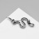 Brooch "Snake" in motion, colored in black silver