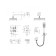 LEMARK URSUS LM7222BL bath mixer, single -leaf, tropical shower, built -in, black 90371