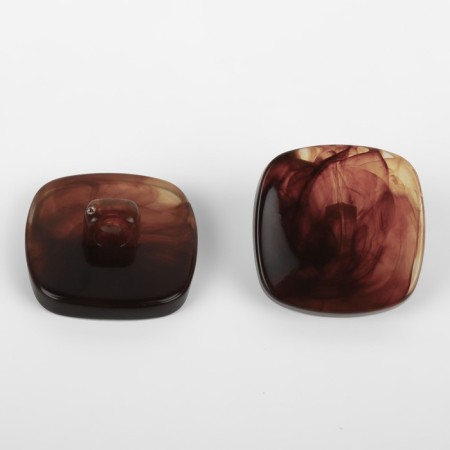 A set of buttons on the leg “Square”, 22 × 22 mm, 5 pcs, brown color-1