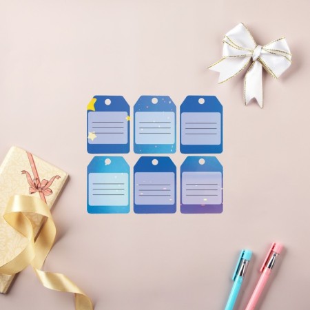 A set of 6 nameplate for gifts "Dinosaurs", 16 × 24 cm-2