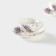 Set porcelain coffee shade "lavender", 4 items: 2 cups 80 ml, 2 saucers d = 11.6 cm, white color