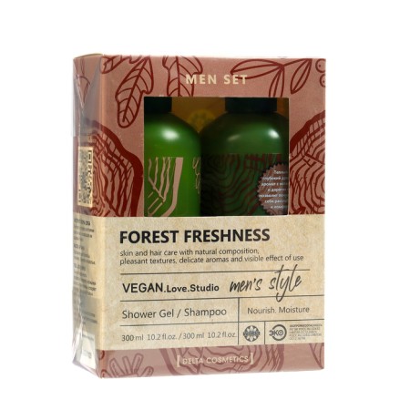 Gift set for men Vegan Lovestudio Forest Freshness: Gel, 300 ml+shampoo, 300ml-3
