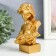 Souvenir Polystone Bust "Girl with lyre" gold 6.2x9.5x15 cm