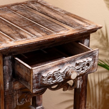 Tumbling "Old Bali" 40x40x60 cm, wood of Albezia, light brown-4