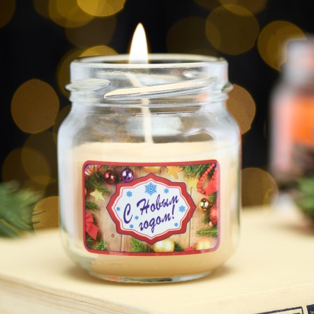Aromatic candle in the bank "Cinnamon", 6.4x6 cm-3