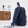 Baby backpack on lightning, external pocket, reflective strip, blue color