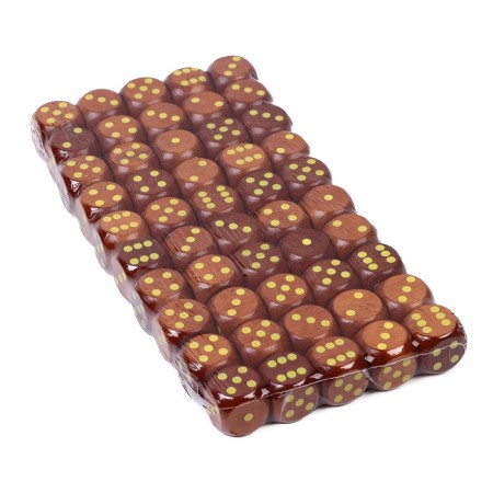 Playing bones, 2 × 2 cm, set 50 pcs, brown-1
