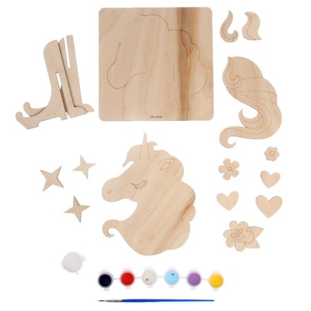 Set for creativity. Wood painting "Unicorn"-2