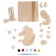 Set for creativity. Wood painting "Unicorn"