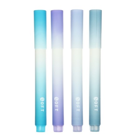A set of markers-textbooks 4 pieces/4 colors, pastel, blue-lilac gradient