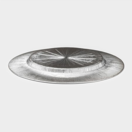 Black dining plate Magistro "Hoarfrost. Silver ", 27.5 × 2 cm, silver color-2
