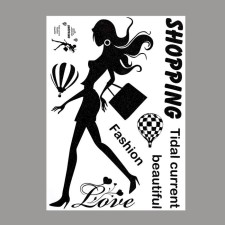 Sticker Plastic Black Black 