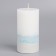 Candle with concrete, 5x10 cm, white-blue