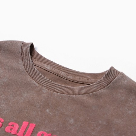 Female T-shirt, brown color, ONE SIZE (42-46)-2