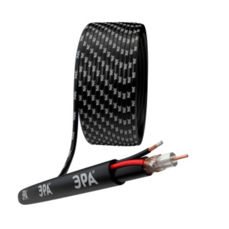 Cable for analogous video surveillance era Simple KVK-P-2+2x0.75 mm2 Bay 200 meters, black