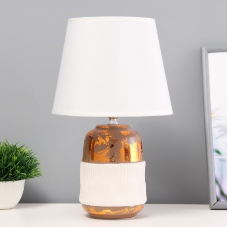 Hannah table lamp E14 40W Beige copper 20x20x33cm