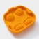 Form for ice “Pumpkin”, silicone, 4 cells, 15.4 × 14 × 4.5 cm, color orange color