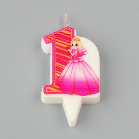 Candle in the cake "Princess", number 1, 6.5 cm-2