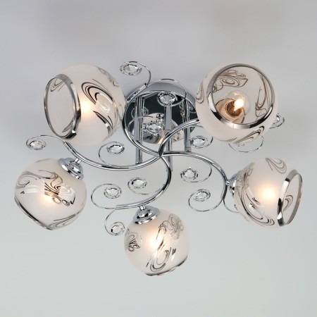 Dlano 5x60W chandelier e27 chrome