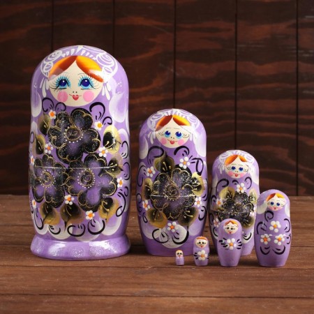 Matryoshka 7 in 1, painted, Mix colors
