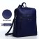Women's backpack of artificial leather with lightning, 2 pockets, blue color