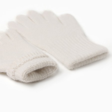 Women's gloves minku, milk color, 25 cm-2
