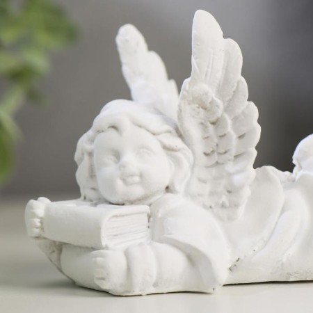 Polystone souvenir "Snowty Angel with the Bible" mix 7x5x8.5 cm-5