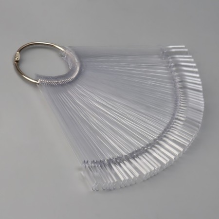 Palette for varnishes on the ring, 50 nails, shape soft square, transparent color-2