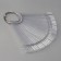 Palette for varnishes on the ring, 50 nails, shape soft square, transparent color