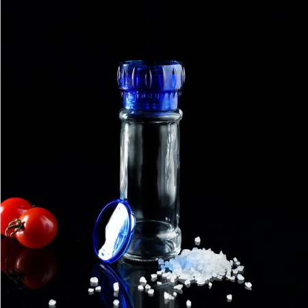 Mill for spices, plastic mechanism, 115 ml (45-80 gr), blue color-3