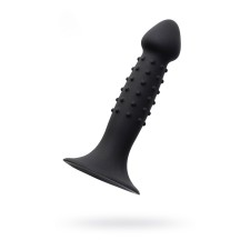 Anal phallimitator A-Toys Spikn, silicone, black color, 14 cm