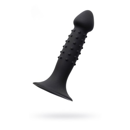 Anal phallimitator A-Toys Spikn, silicone, black color, 14 cm