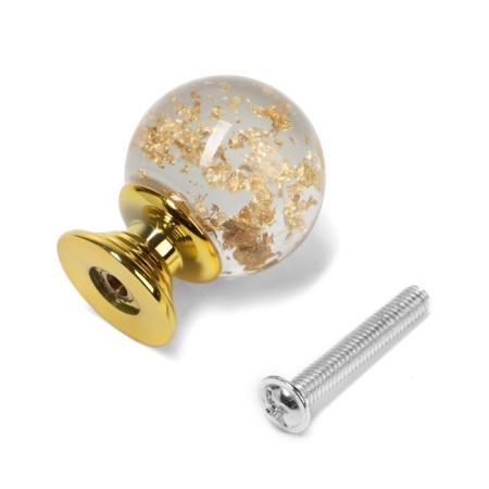 Handle button Cappio PK106, D = 25 mm, plastic, color gold-4