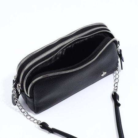 Richet Cross-Boda Bag on a zipper, black color-4