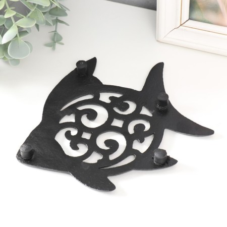 Souvenir of cast iron stand "Fish in patterns" 19x16.5 cm-2