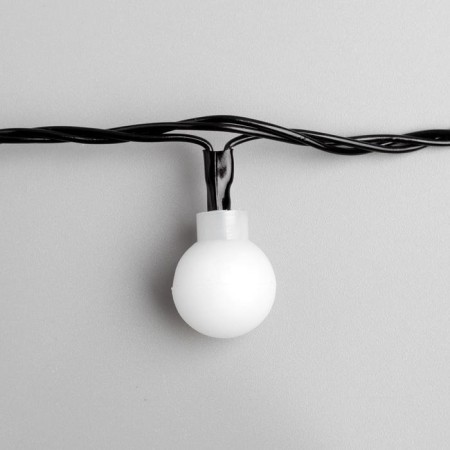 Garland “thread” 5 m with nozzles “white balls”, ip20, dark thread, 20 LED, glow of multi (RG/RB), blinking, 220 V-1