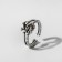 Ring "Jewel" knot, color black silver, dimensionless