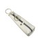 Key of zipper, length 15 cm, gray color
