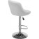 Baric stool Curt metal/eco -leather, chrome/white 45x50x84 cm