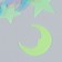 Sticker phosphorus plastic "Star Smails and months" set of 18-29 pcs 19x13 cm