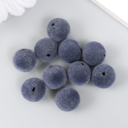 Beads for creativity velvet spraying "Night blue" set 10 pcs d = 1.4 cm-2
