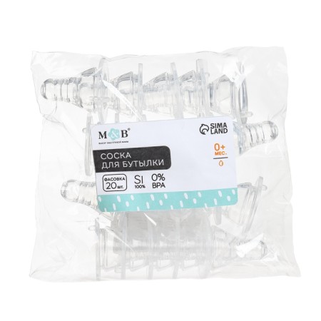 Nipple on a bottle, anti -br., +0 months., Standard, Cl, Low Stream, Packing of 20 pcs.-6