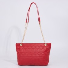 Zipper bag with lightning, red color